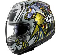 Arai RX-7V Evo Nakasuga 4 Casque, blanc-bleu-jaune, taille S pour homme