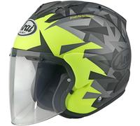 Arai SZ-R Evo Mimesis, casque ouvert M Jaune Néon/Gris/Noir Jaune Néon/Gris/Noir