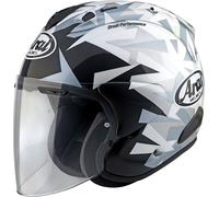 Arai SZ-R Evo Mimesis, casque ouvert L Blanc/Gris/Noir Blanc/Gris/Noir