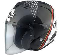 Arai SZ-R EVO Temu Casque jet, noir-blanc-rouge, taille M pour homme