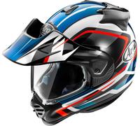 Arai Tour-X5 Discovery Casque de motocross, Blanc/Rouge/Bleu, Taille S (55/56)
