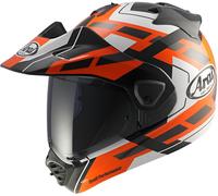 Arai TOUR-X5 Match Casque d’enduro, Blanc/Noir/Orange, Taille M (57/58)