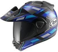 Arai TOUR-X5 Match Casque d’enduro, noir-blanc-bleu, taille M pour homme