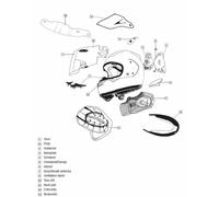 Arai Qv-p Helmet Front Air Vent Argenté