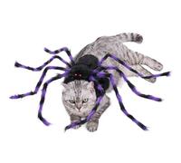 Araignée adaptée aux chiens, costumes d'Halloween pour chiens, araignée, costume d'araignée géante à fourrure pour chien et chat - Accessoire d'habillage, costume réglable pour Halloween, costume de