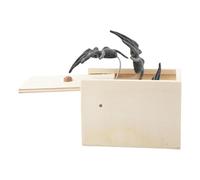 Araignée dans une boîte,Blague d'araignée en conserve,Blague d'araignée en caoutchouc souple - Blague drôle Scarebox Jouet Boîte en bois faite à la main Araignée blague pour les fêtes d'Halloween