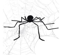 Araignée d'Halloween | Décoration d'Halloween géante lumineuse à piles, jouets en peluche vibrants effrayants pour maison hantée, fournitures de fête pour les vacances, l'intérieur et l'extérieur