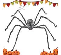 Araignée géante - Décoration d'Halloween - Décoration pour maison effrayante - Décoration pour la maison - 150 cm - Pour le jardin, la porte, le salon, la chambre à coucher, les événements