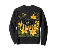 Araignée Loup géante entourée de Fleurs de Jasmin Jaune Sweatshirt