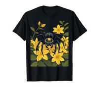 Araignée Loup géante entourée de Fleurs de Jasmin Jaune T-Shirt