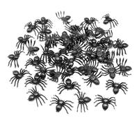 Araignée Noire Lot de 50 pièces Mini créatures effrayantes farces et