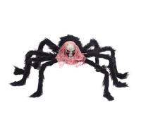 Araignée Noire Pliable De 50cm, Décoration D'Halloween, Accessoire De Maison Hantée, Décoration Géante D'Intérieur Et D'Extérieur, Jouets En Peluche Pour Blague, Cadeau