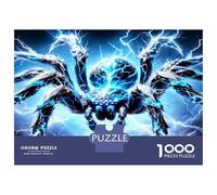 Araignée Orage éclair 1000 Pièces Coffret Puzzle Pouvoir électrique arachnéen Puzzle Voitureton Premium - Anti-Stress Déco, Cadeau Femmes Hommes Enfants, Développement Cognitif 52x38cm/1000pcs