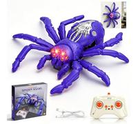 Araignée Télécommandée Jouet, Araignée RC Escalade Murale, Rotation 360° | Robot Araignée pour Enfants avec 8 Pattes, Yeux LED, Grimpe Murs et Plafonds, Cadeau Garçon Fille