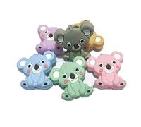 Arakierst Lot de 12 perles focales en silicone en forme d'animal pour stylo - Perles en forme d'animal pour la fabrication de porte-clés, de bijoux et de cordons pour femme