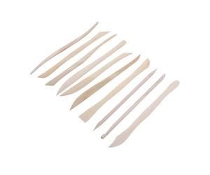Aramox 10 PCS MINI MINI MODELING TOOLS SET, Wooden Clay Sculpting Kit pour la Sculpture et le Lissage, pour les Artistes en Argile en Polymère