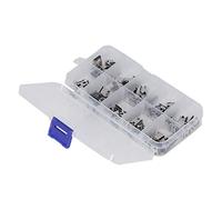 Aramox 100 Pièces Connecteur Femelle USB de Type C, Ensemble D'adaptateur de Remplacement de Réparation de Soudure en Acier Inoxydable avec Résistance, pour Ordinateurs CD USB