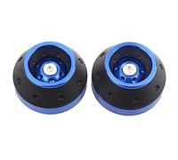 Aramox 2 Pièces Curseurs de Cadre de CNC de Moto, Curseurs de Cadre de Roue de Fourche Avant en Aluminium, Protecteur de Tampons de Protection de Moto (Bleu)