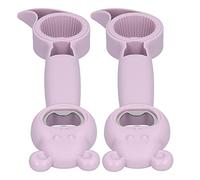 Aramox 2 Pièces Ouvre-Bouteille Manuel Ouvre-boîte PP et Acier Inoxydable 304 21 Cm 4 en 1 -bouchon Portable pour Cuisine Bar Pique-nique Bouteille de Bière Soda et Peut Utiliser (PURPLE)
