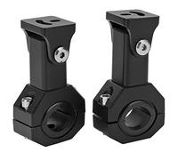 Aramox 2 Pièces Support de Montage de Projecteur Support de Montage de Phare en Aluminium M5 18 Mm à 30 Mm Pince Rotative Réglable à 360 Degrés avec Inserts en Caoutchouc pour Moto ATV UTV