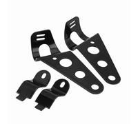 Aramox 2 Supports de Montage de Phare de Moto, en Acier Inoxydable, Entièrement Réglables pour Tubes de Fourche de 22 à 32 Mm, Idéaux pour Divers Modèles de Motos (BLACK)