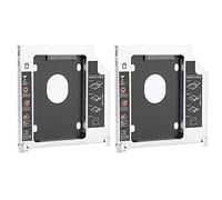 Aramox 2ème Boîtier de Baie de Lecteur Optique SSD 9,5 Mm, Double Démarrage pour Ordinateur Portable avec Vitesse de 6 Gbit/s, Compatible avec Mise à Niveau SSD HDD 2,5 pour Pro MD101 MD102 MD103