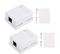 Aramox 2PCS RJ45 Boîte à Montage en Surface CAT6 Boîtes de Jonction du Réseau D'informations de Bureau à Port Unique