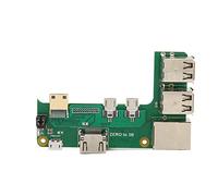 Aramox 2W Expansion Board, 3 USB 2.0 RJ45 | Facteur de forme GPIO intégré, puce Ethernet adaptative 100M, adaptateur de port femelle, compatible mini PC, projet IoT DIY