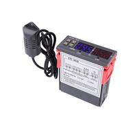 Aramox 3028 Micro-Ordinateur Contrôle de Température Thermostat Intelligent, Température Numérique et Compteur d'humidité Capteur intégré Contrôle de Micro-Ordinateur Aquariums à Double