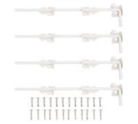 Aramox 4 Décors Boulons de Canne, Bielle de Chute de Porte de Boulon de Canne de 18 Pouces avec Kit de Verrouillage de Masse pour Bois de Clôture en PVC en PVC, Portes Doubles