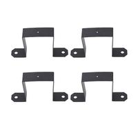 Aramox 4 Pcs Ligne de Bandoulière de Terrasse en Bois Robuste pour Le Poteau 4x4, Support de Serrage de Pipe en Forme de Boucle Carrée, Idéale pour Le Montage à Gazebo