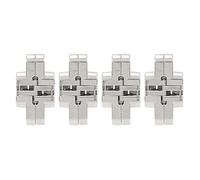 Aramox 4 Pièces Charnière Cachée Charnière Dissimulée 43mm en Alliage de Zinc Balançoire à 180 Degrés pour Boîte à Bijoux Porte Pliante Porte d'armoire en Bois Métal Projets de Bricolage