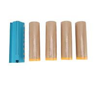 Aramox 4 Rouleaux Paint Paint Paper Rouleau Masque en Papier Kraft Ruban en Papier, 18 Pouces avec Distributeur pour Corps Automatique, Cadres de Plinthe, Voitures