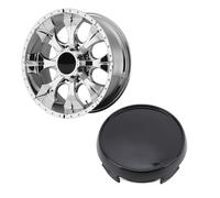 Aramox 4pcs Coup de Roue Coupons de Roue Hub Couvre-Capes Centrales de Jante 56,5 Mm / 2,22 Pouces OD 53 Mm / 2,09 Pouces ID ABS + Remplacement d'étanchéité à L'épreuve des Rayures en (BLACK)