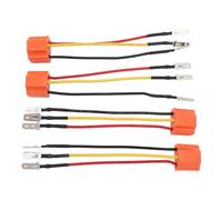 Aramox 4pcs H4 Headlight Ceramic Pocket Câble de Câblage de Câblage Pilotage de Connecteur et Jouez à la Chaleur 12V pour le Bateau de Voiture Marine avec des Fils de 15 Cm pour les