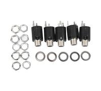 Aramox 5pcs Stéréo Jack Socket 6.35 Mm Connecteur 3P Guitar Stéréo Jack Applicable à une variété de Guitares électriques