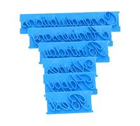 Aramox 6 PCS Lettre de Bricolage Moule de Gâteau à Gâteau de Tampon Outils en Plastique pour les Gâteaux et Biscuits Personnalisés Parfaits pour les Célébrations et la Cuisson des Fêtes