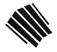 Aramox 6 Pièces Noir Extérieur Porte Fenêtre Pilier Poteaux Moulures Panneau de Couverture Garniture Autocollants Remplacement avec Dos Adhésif pour Série 3 E46 1997-2006 (Black)