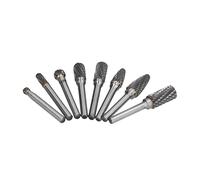 Aramox 8 Pièces Fraises en Carbure de Tungstène Ensemble de Limes Rotatives en Carbure Tige de 6 Mm en Acier au Tungstène pour la Sculpture sur Bois Travail du Métal avec Boîte de Rangement pour les