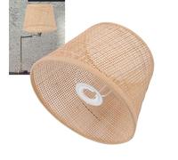 Aramox Abat-jour en Rotin tissé à la Main, Style Rétro, pour Ampoules E27 E14