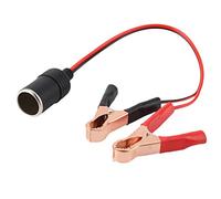 Aramox Adaptateur allume-cigare, 12 V 24 V allume-cigare de voiture rallonge femelle adaptateur de prise de prise à pince de batterie câble de pince ABS