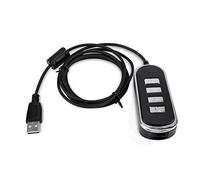 Aramox Adaptateur Audio Stéréo USB RJ9 vers USB Ligne de Conversion Universelle pour Casque Audio avec Boîtier de Commande