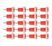 Aramox Adaptateur de Borne de Liaison de Prise Banane, Coque ABS en Laiton nickelé 4mm 1KV 32A, Type de Soudage pour équipement de Test à Montage sur Panneau, Câblage Audio (rouge)