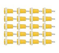 Aramox Adaptateur de Borne de Liaison de Prise Banane, Coque ABS en Laiton nickelé 4mm 1KV 32A, Type de Soudage pour équipement de Test à Montage sur Panneau, Câblage Audio (YELLOW)