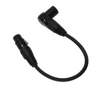 Aramox Adaptateur de Câble d'extension de Microphone XLR à 90 Degrés, Connecteurs Métalliques de Haute qualité pour Mélangeurs et Haut-parleurs de Studio (1,8 mètres)