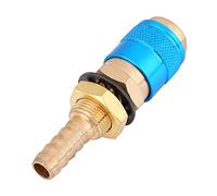 Aramox Adaptateur de Couplage du Connecteur de Tuyau de Raccord Rapide avec Gaz D'eau en Laiton de Diamètre Intérieur M8 pour la Torche de Soudeur Mig Tig (BLUE)