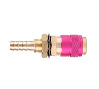 Aramox Adaptateur de Couplage du Connecteur de Tuyau de Raccord Rapide avec Gaz D'eau en Laiton de Diamètre Intérieur M8 pour la Torche de Soudeur Mig Tig (rouge)