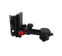 Aramox Adaptateur de Niveau de Support de Réglage Fin, Clip Réglable avec Rotation à 360°, Base Pivotante Durable en Forme de L pour Tiges Télescopiques et Mesure de Niveau