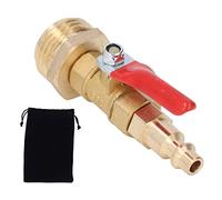 Aramox Adaptateur de Soufflage Hivernal en Laiton 1/4" Mâle Connecteur Rapide 3/4" Mâle GHT Filetage Joints D'irrigation de Jardin pour Yachts de Camping-car(Homme)