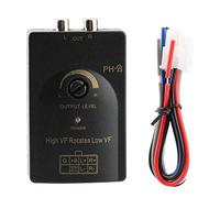 Aramox Adaptateur Hi-Lo, convertisseur de niveau Hi-Lo de sortie de haut-parleur stéréo de voiture, sortie de haut-parleur avec fonction de retard